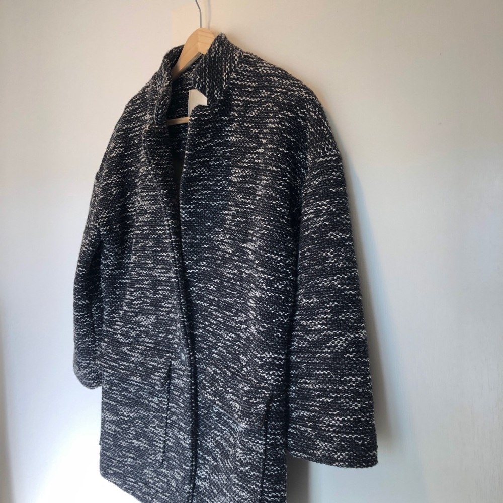 Anthropologie Black and White Textured Blazer